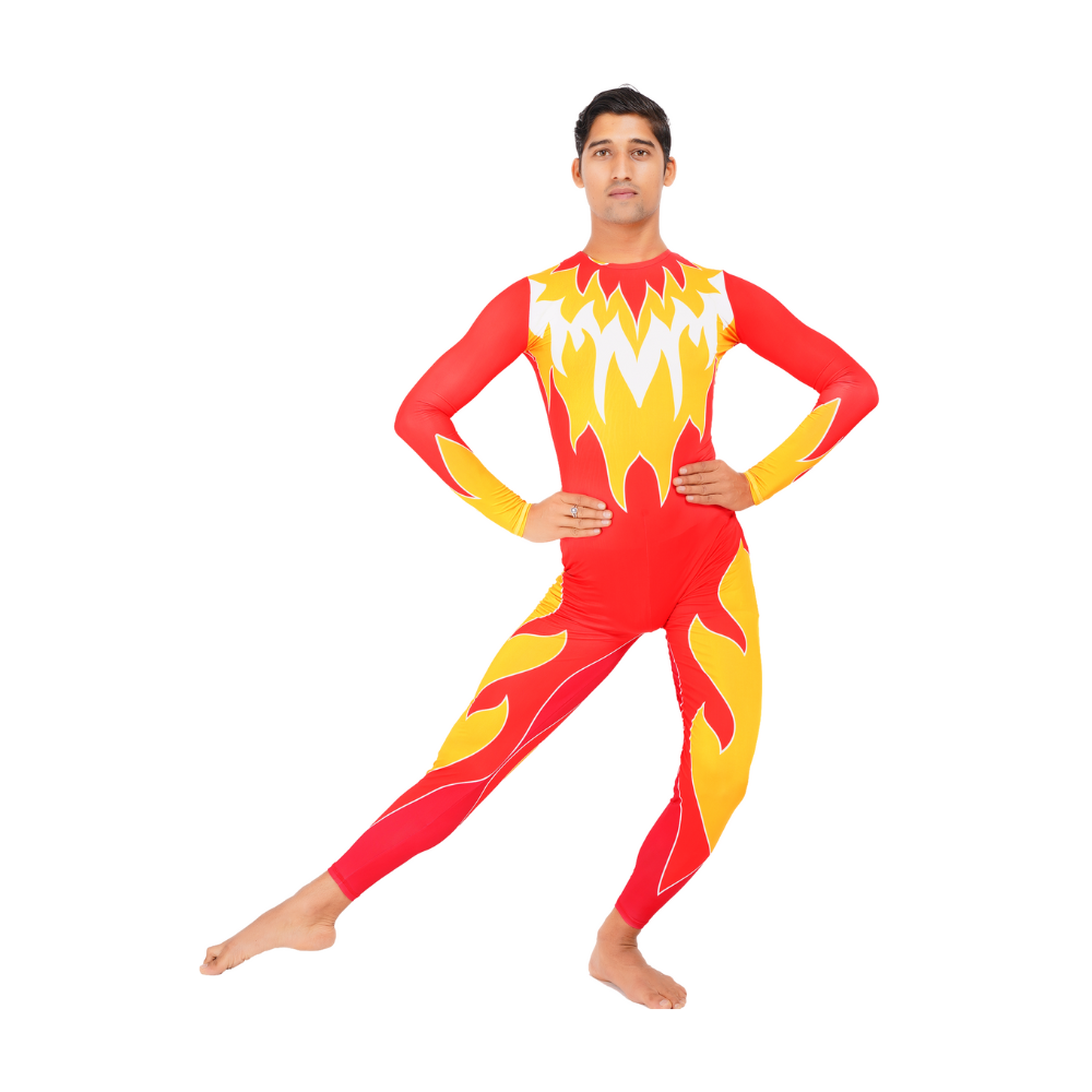 Lava Flow Unisex Unitard/Bodysuit for Yoga, Free Style Dance & Circus