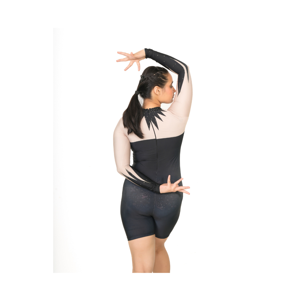 Competitive Luxe Wings Biketard for Yoga, Trampoline Gymnastics, Acrobatics, Aerobics, Step Up & Dance