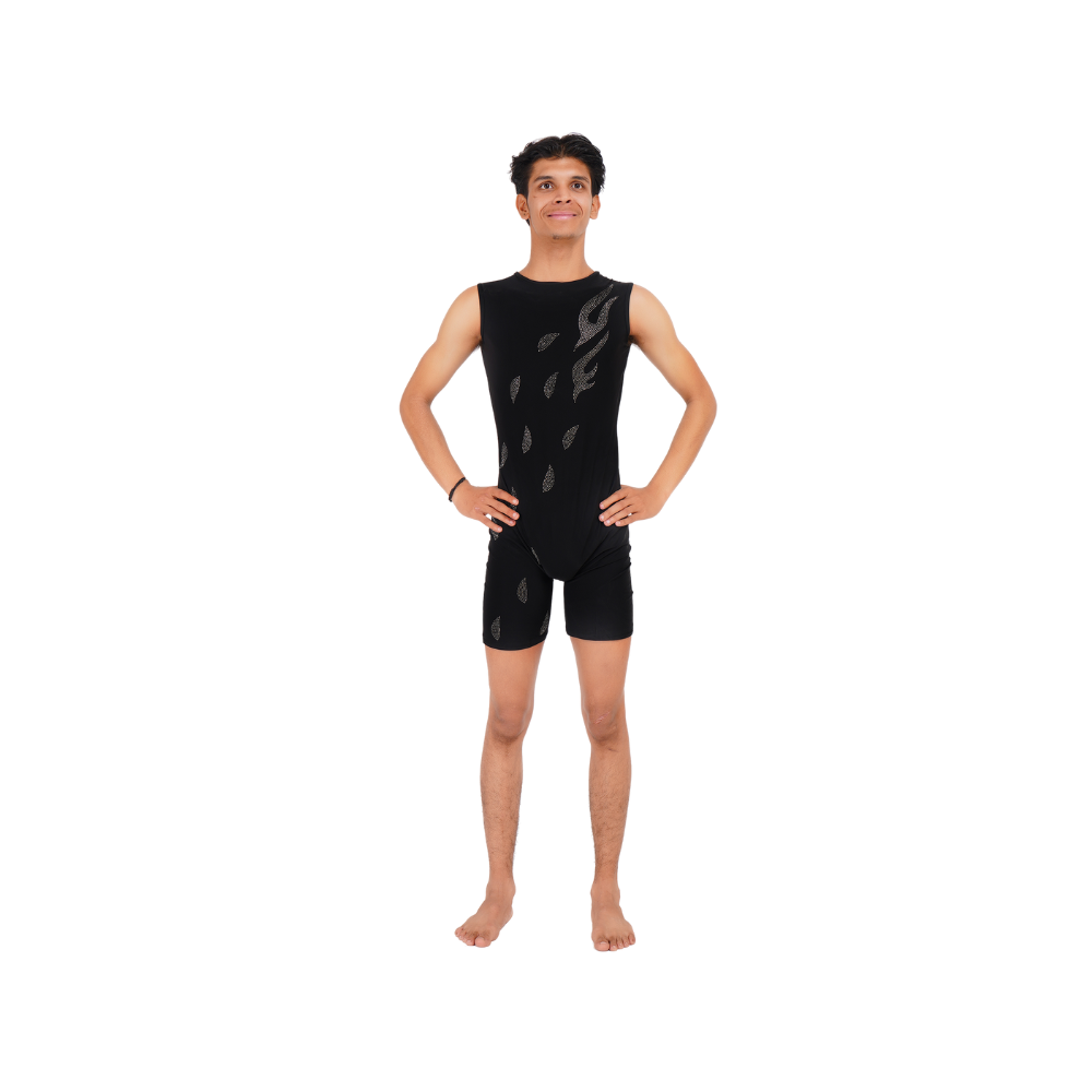 Unisex Tropical Energy Biketard designed for Pilates, Contortion, Cry Wheel , Circus, Ice, Blade & Figure Skating