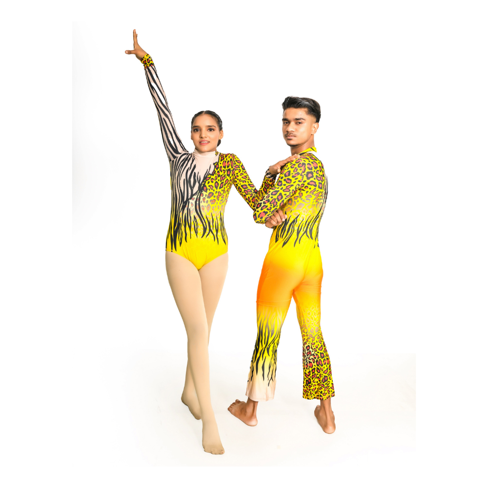 Jungle King And Queen Pair Performance Set For Acrobatics, Aerobics, Step Up, Acro Dance, Trampoline And Trampoline Gymnatics