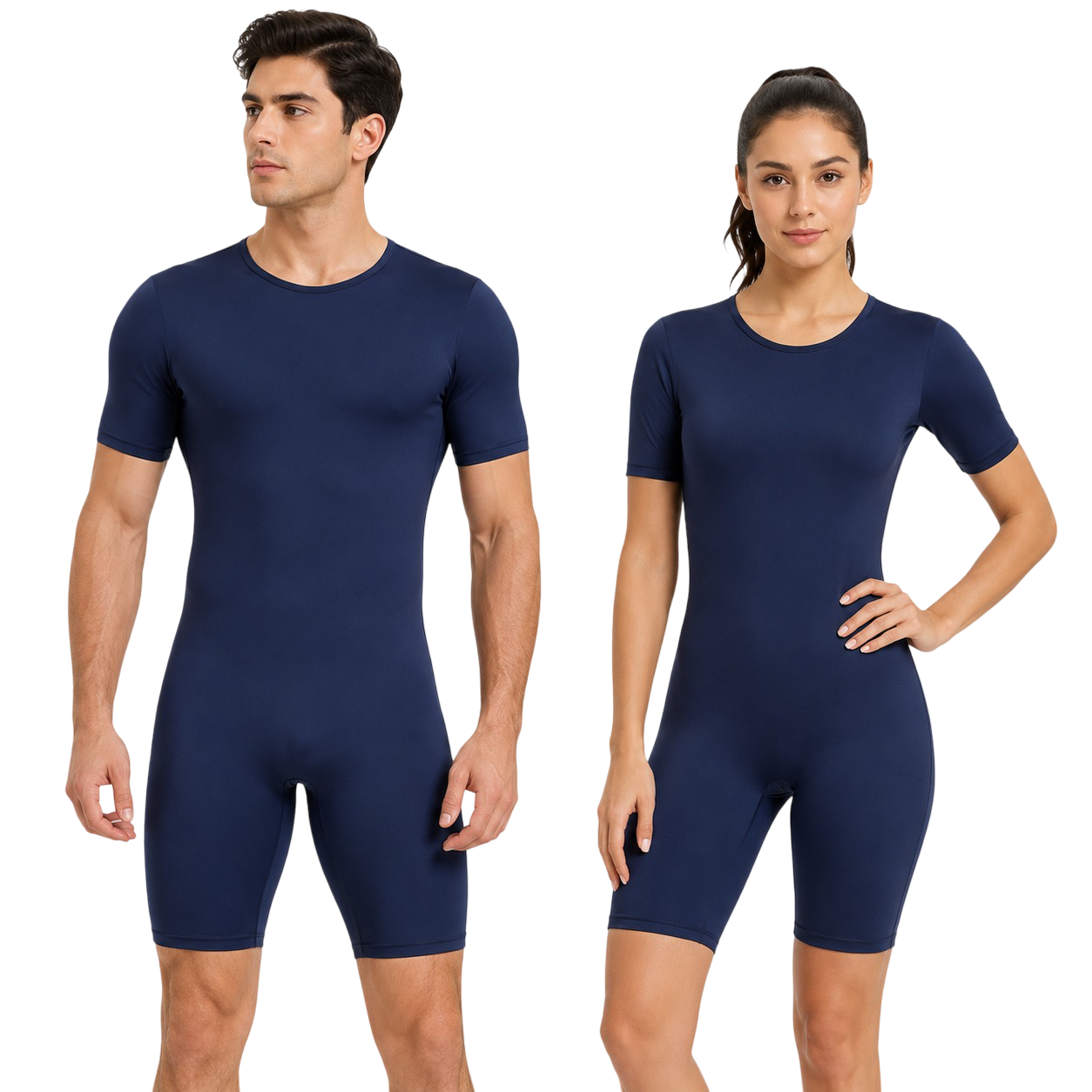 Navy Action Packed Unisex Biketard