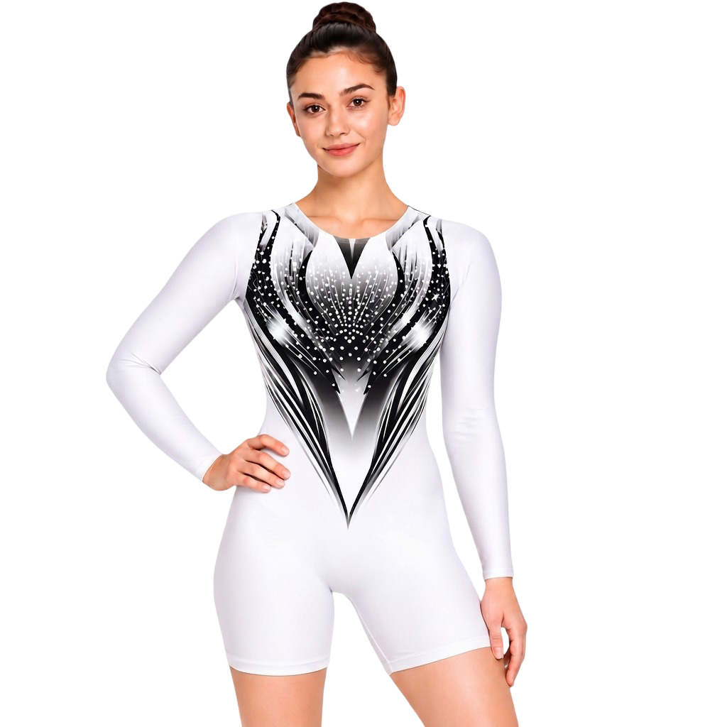 Rise Beyond Full Sleeve Printed Biketard