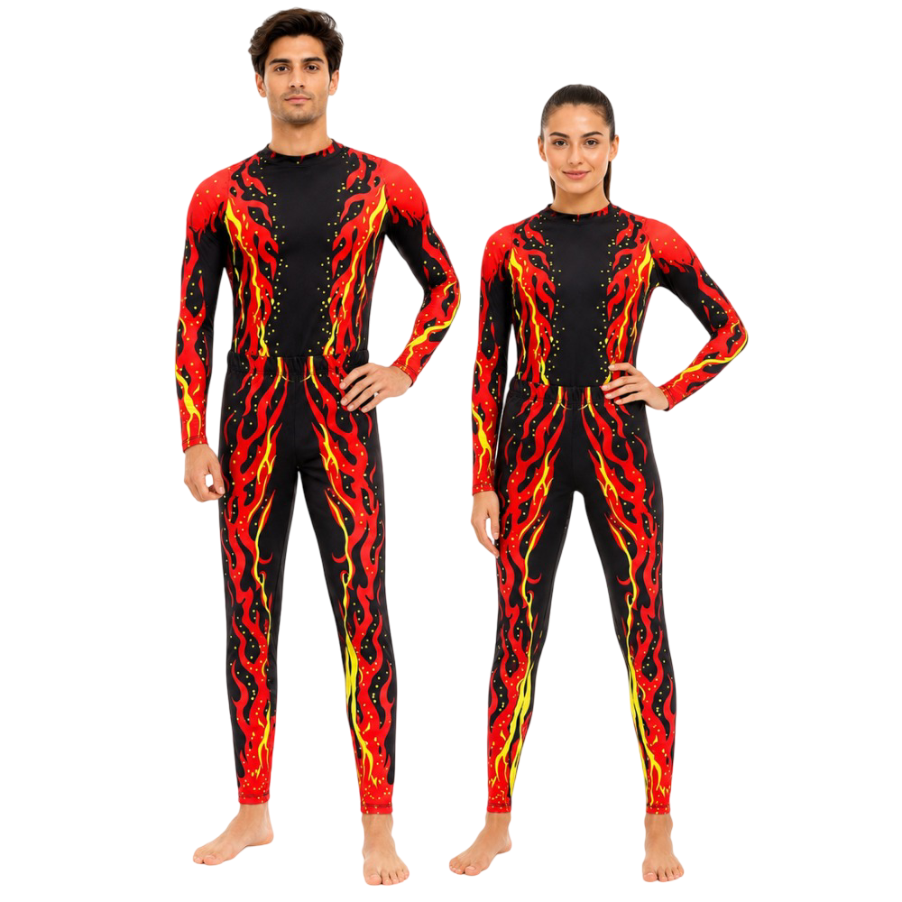 Printed Unisex Fuel the fire within  leotard with slex