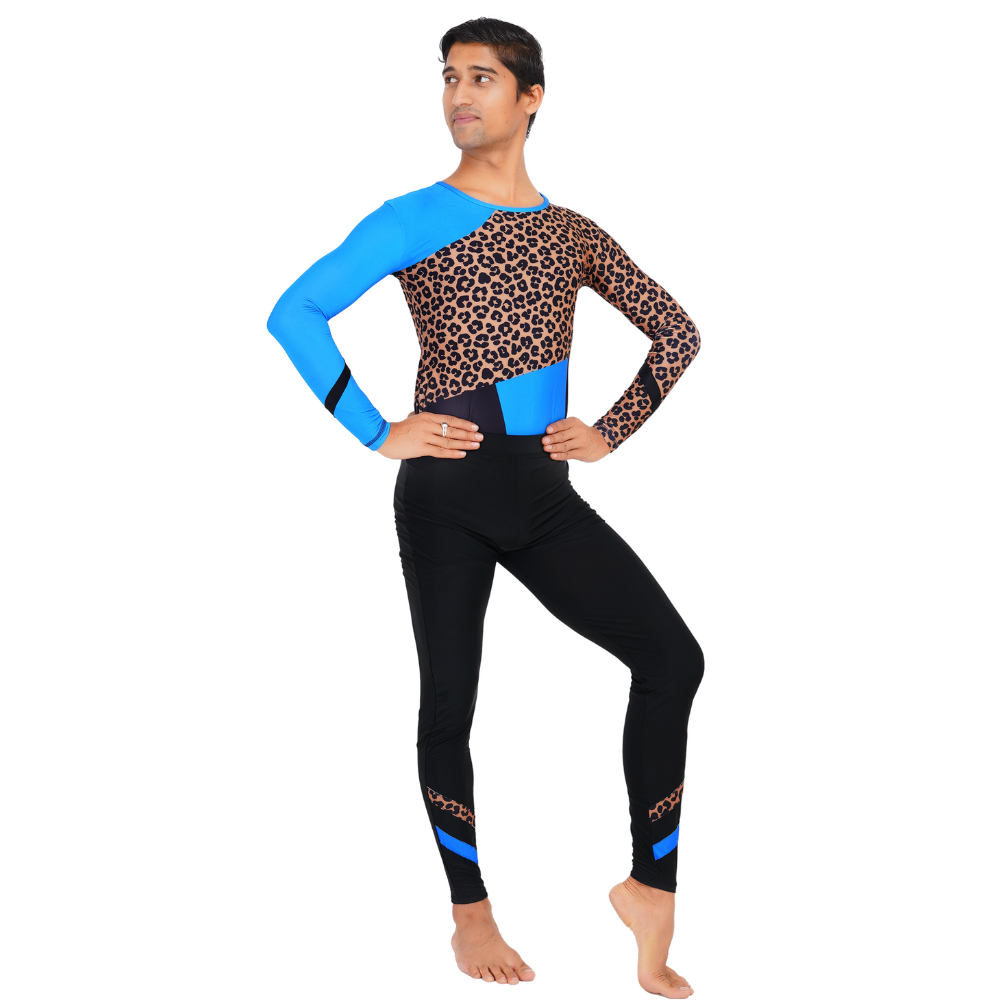 Unisex Tiger Streak Leotard with Leggings made for Yoga, Aerial, Devotional Dance & Performance