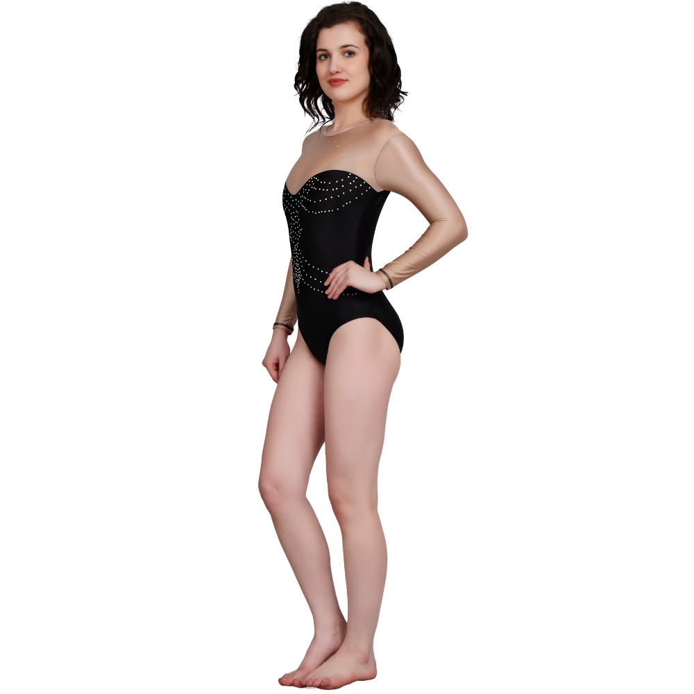 Competitive Minimalist Chic Leotard for Gymnastics, Mallakhamb, Aerial, Skating & Yoga