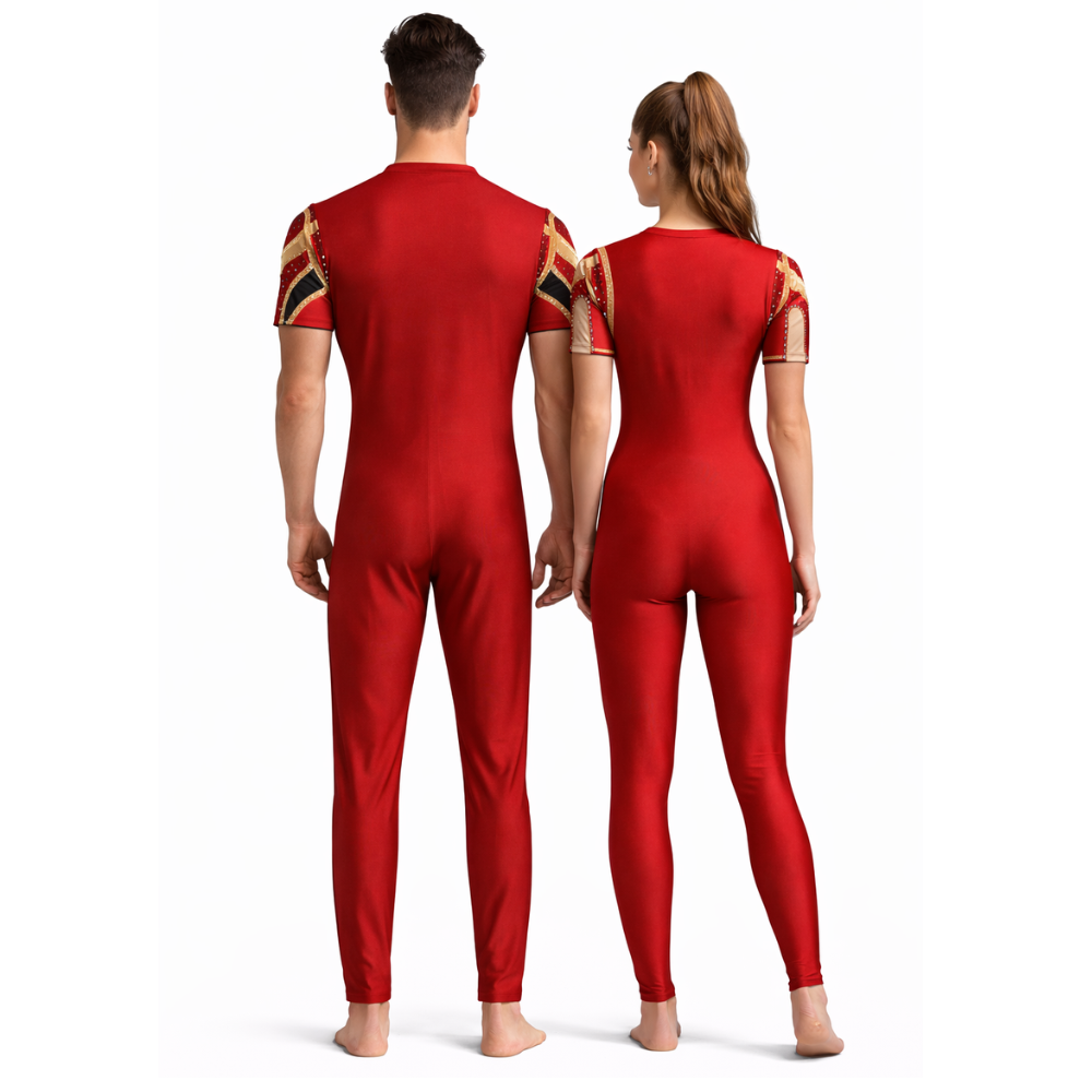 Inferno Fusion Unisex Unitard/Bodysuit Design for Rhythmic Gymnastics, Yoga, Contortion & Aerial