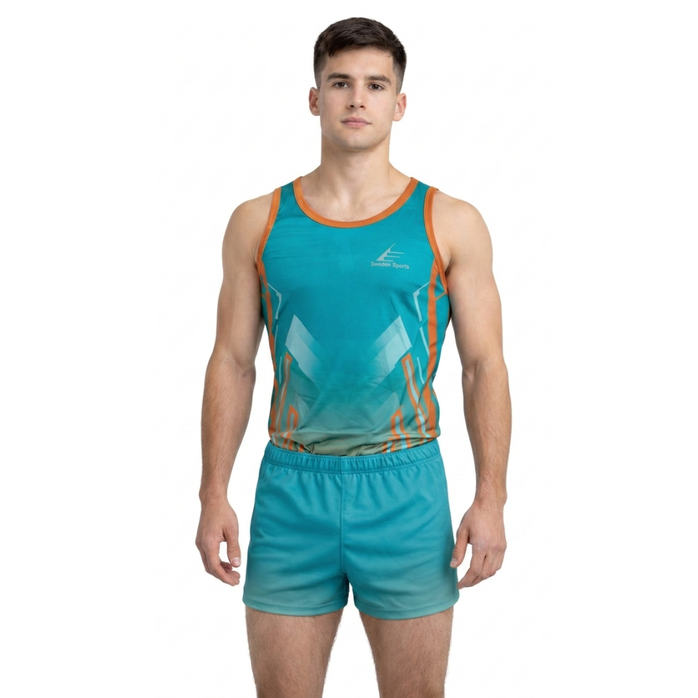 Zigzag Leotard for Men & Boys for Training and Competition in Artistic Gymnastics, Artistic Yoga, Gym Workouts & Other Physical Activities