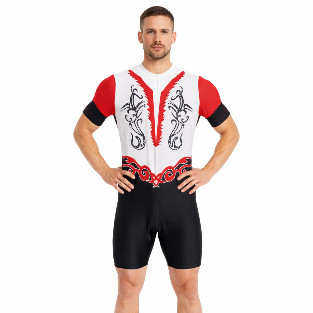 Dynamic Edge Sublimation Printed Biketard  For Trampoline Gymnastics, Acrobatics, Aerobics And Step-Up