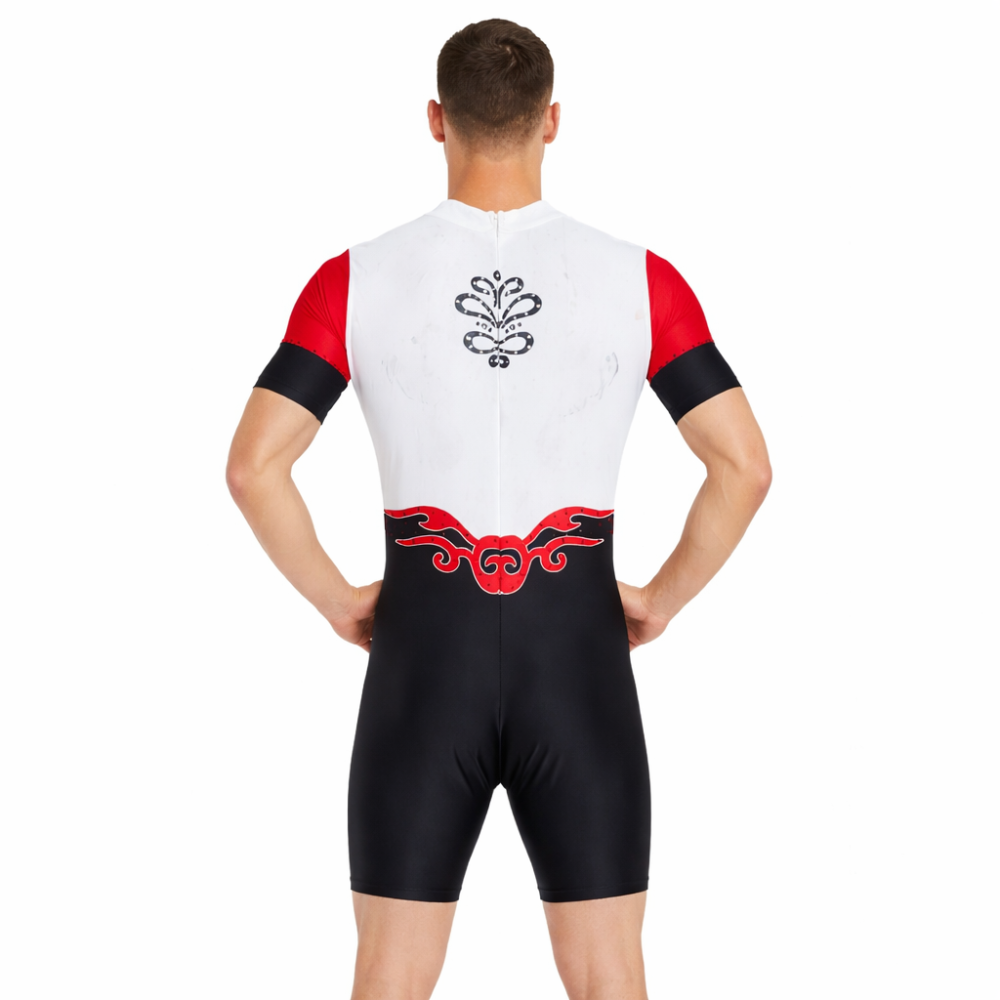 Dynamic Edge Sublimation Printed Biketard  For Trampoline Gymnastics, Acrobatics, Aerobics And Step-Up