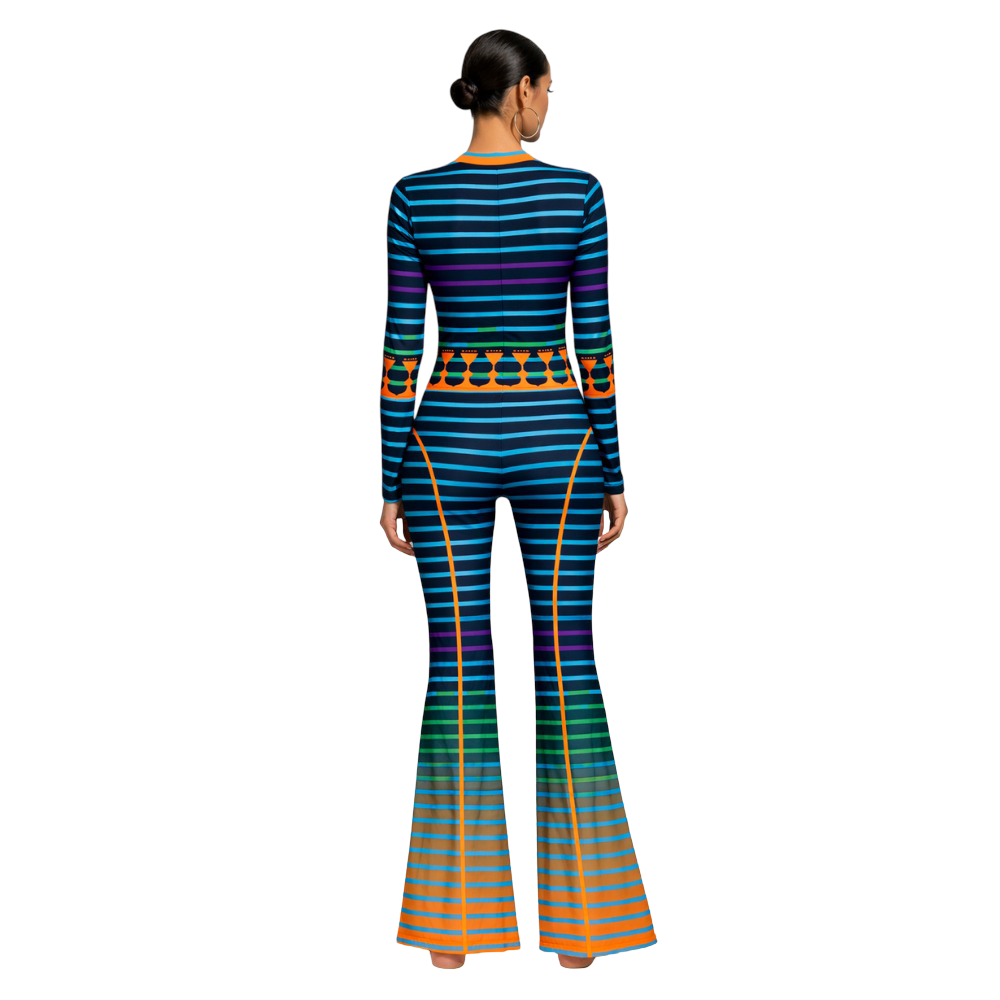 Competitive/Training, Rhythmic Wave Flair Unitard for Acro Dance, Step Up, Zumba, Trampoline and Cry Wheel