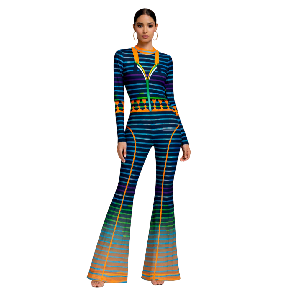 Competitive/Training, Rhythmic Wave Flair Unitard for Acro Dance, Step Up, Zumba, Trampoline and Cry Wheel