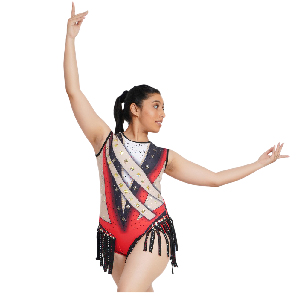 Dazzle in motion Leotard for Rhythmic Gymnastics, Roller Skating, Aerial Yoga, Acrobatics & Aerobics