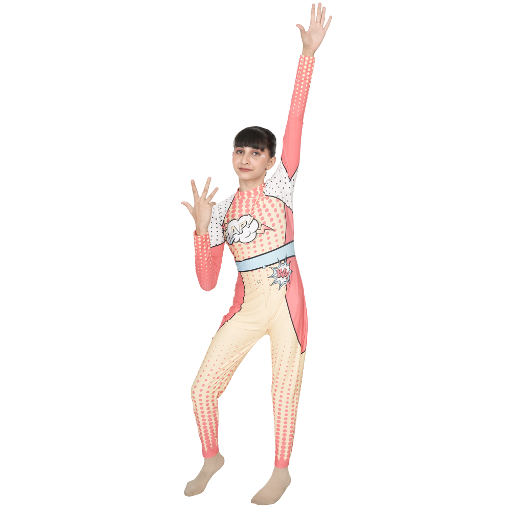 Dottie Pop Performance Unitard/Bodysuit for Yoga, Acrobatics, Aerobics, Ice, Figure & Blade Skating