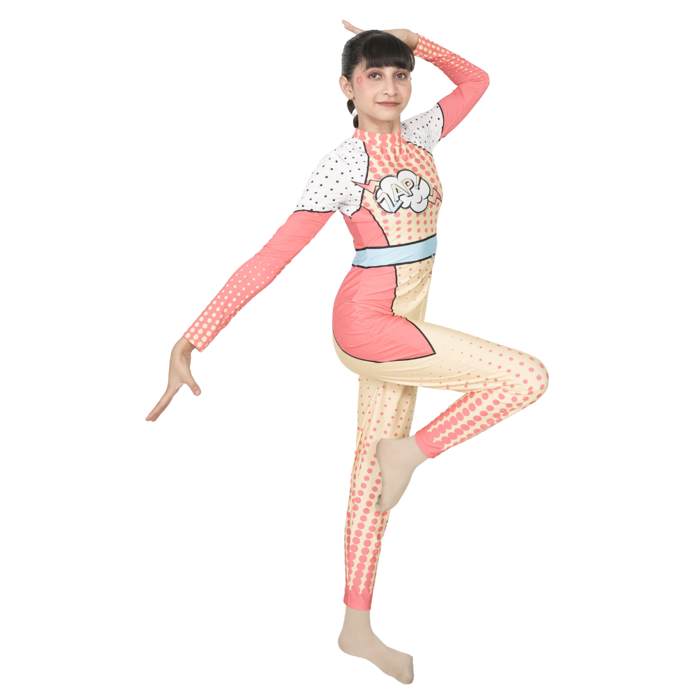 Dottie Pop Performance Unitard/Bodysuit for Yoga, Acrobatics, Aerobics, Ice, Figure & Blade Skating