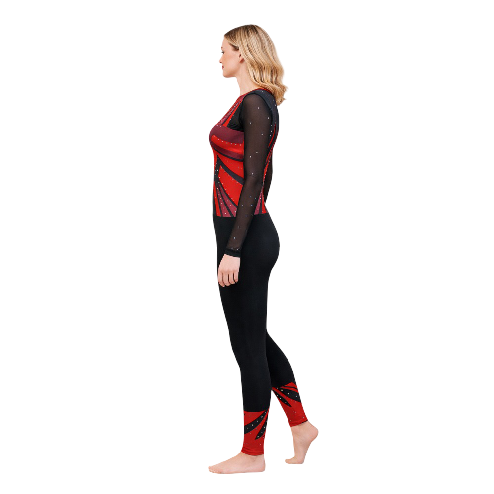 Confidence Uplifter Unitard/Bodysuit for Yoga, Zumba, Ice & Roller Skating & free Style Dance