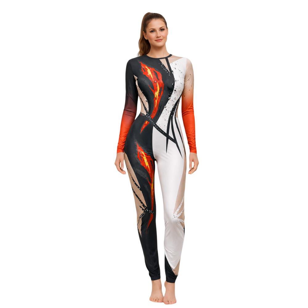 Agni Tatva Leotard with Legging Set designed for Yoga, Aerial, Devotional Dance & Other Physical Activity