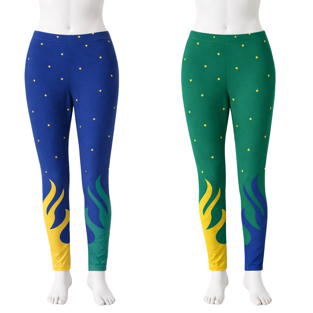 Comfortable, Stretchable Stroke of Luck Yoga Leggings – Two Fiery Colour Option