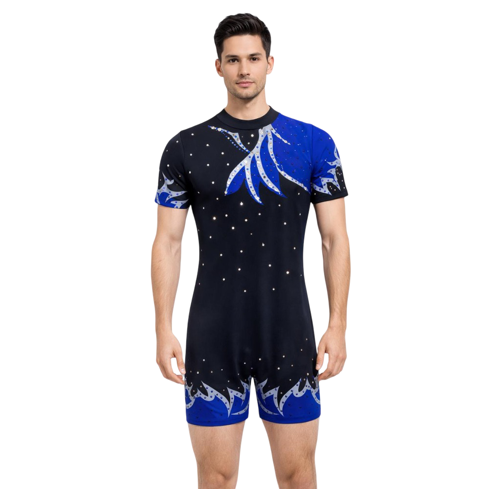 Unisex Abstract Aura Biketard engineered for Weightlifting, Powerlifting, Yoga, Acrobatics, Aerial & Zumba
