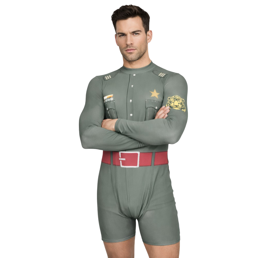 Shield of Honor Biketard Engineered for Acrobatics, Aerobics, Yoga & Police Theme Performance