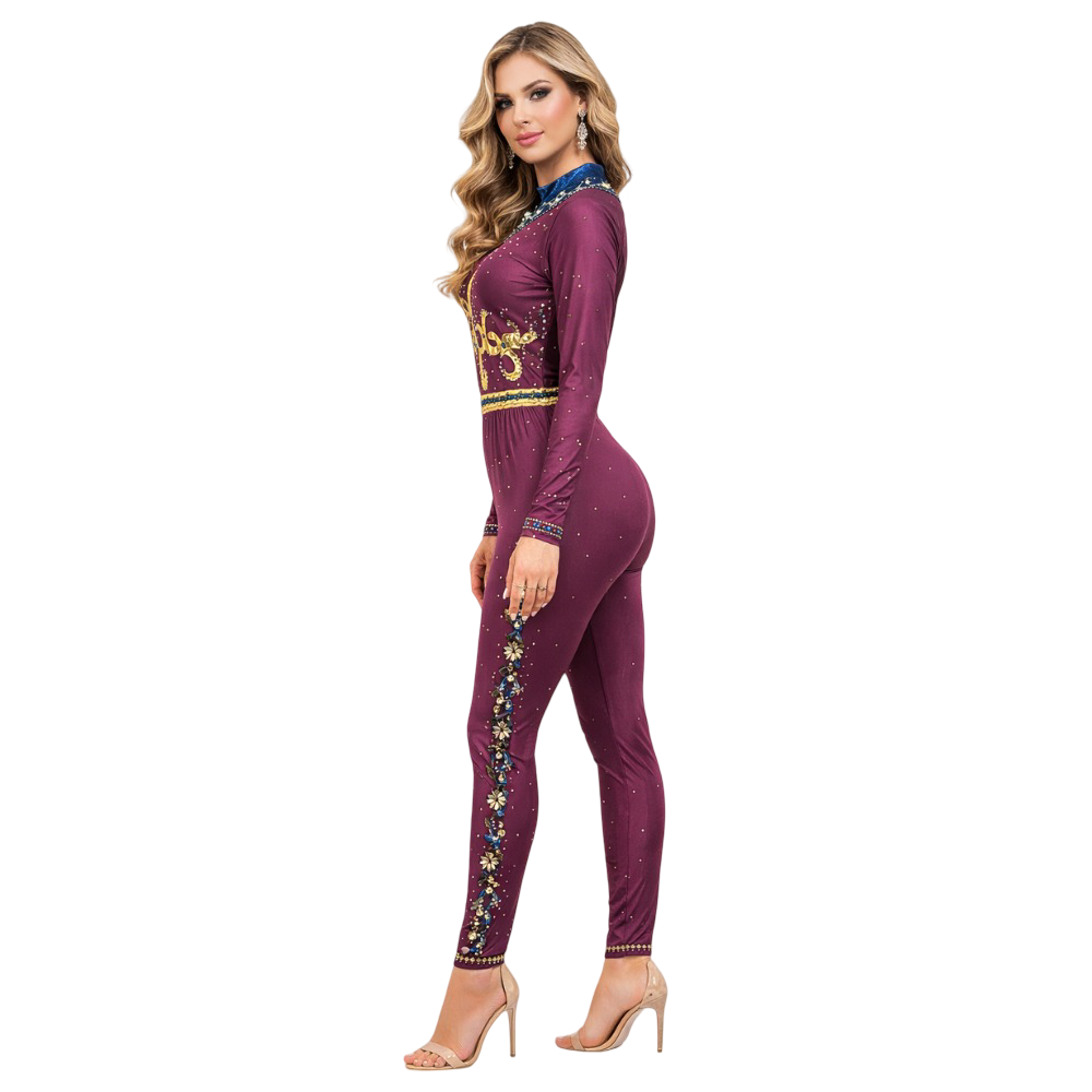 Purple Divine Secrets Leotard & Legging Set tailored for Yoga & Devotional Dance
