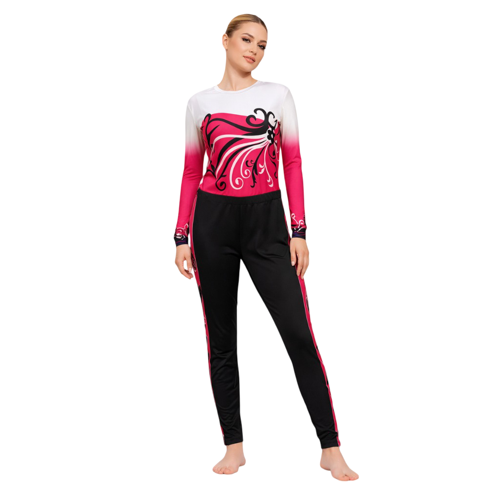 Blossom Bliss Leotard Legging Set made for Yoga, Gym Workout, Aerial, Pilates, Cry Wheel & Contortion