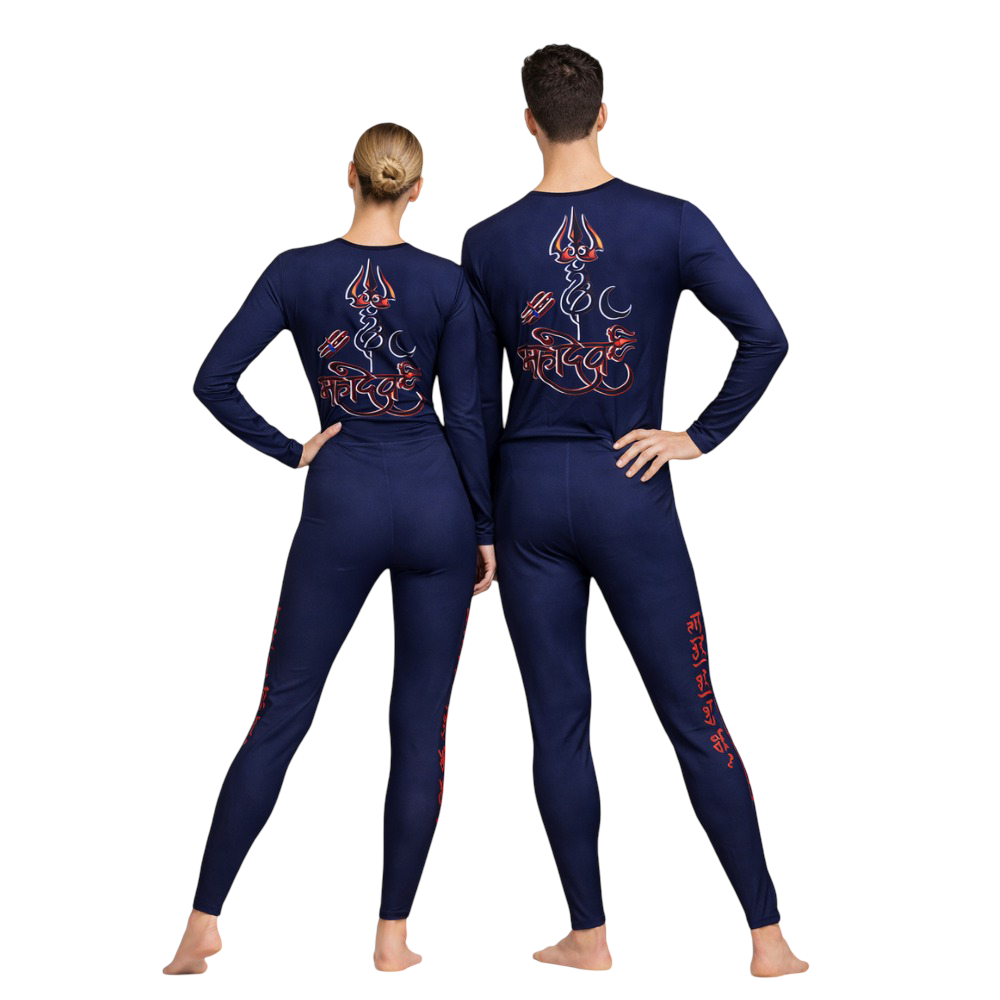 Unisex Great God Shiva Leotard with Leggings designed for Devotional Dance & Performance