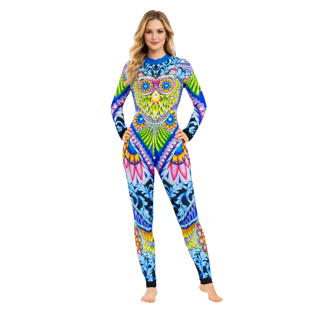 Exclusive Maa Shreem Fully Printed Unitard/Bodysuit Is Dedicated to Yoga, Rhythmic Gymnastics, Aerial & Ice Skating