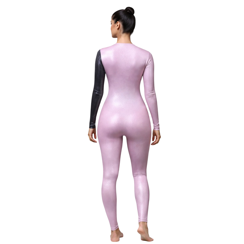 Pink Branch Imported Shimmer Unitard/Bodysuit