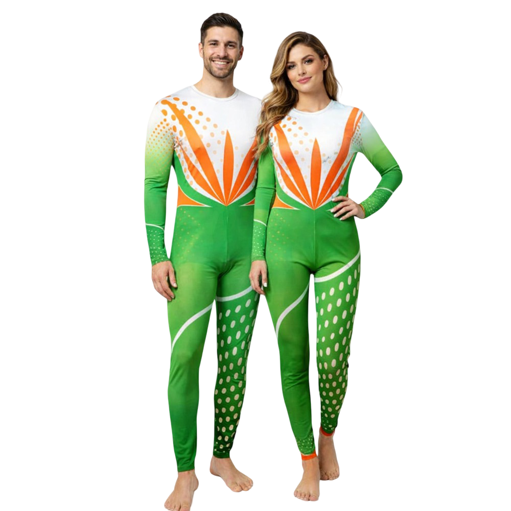 Unisex Unity In Tri Unitard/Bodysuit designed for Yoga, Patriotic Performance