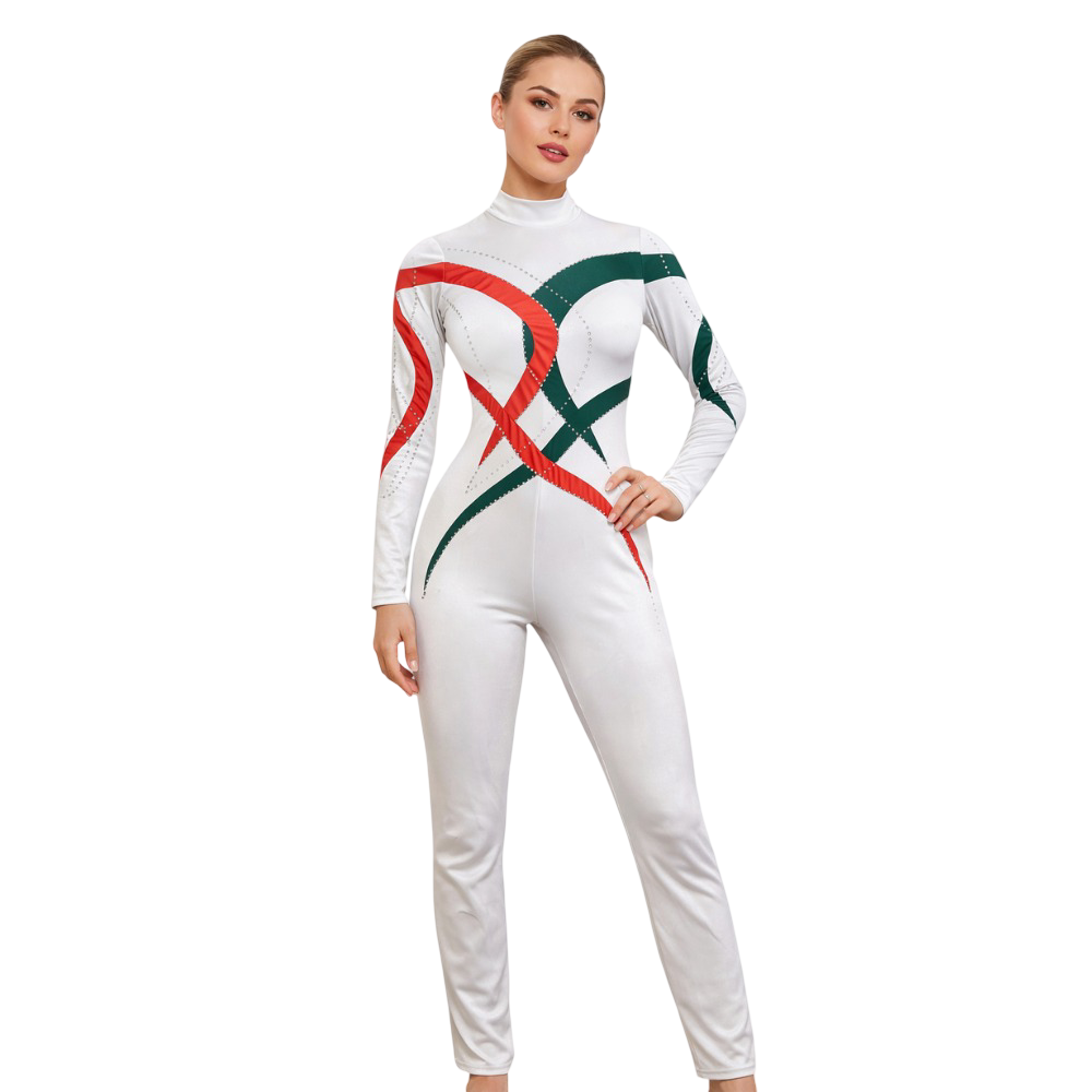 Eternal Love for India Unitard/Bodysuit designed for Yoga & Patriotic Dance Performance