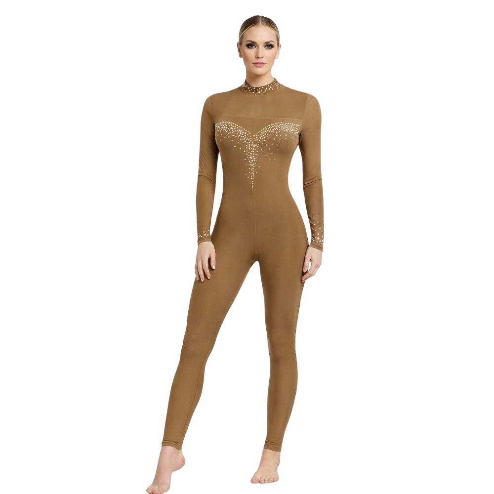 Dance Sync Unitard/Bodysuit tailored for Rhythmic Gymnastics, Zumba, Aerial & Free Style Dance