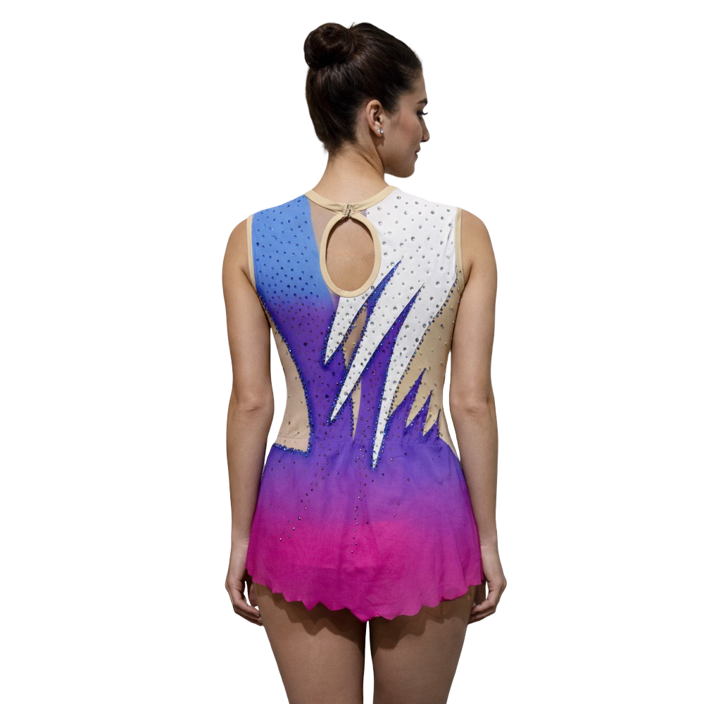 Twilight Petals Leotard tailored for Rhythmic Gymnastics, Aerobics & Skating
