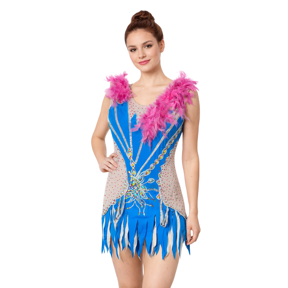Exclusive Fiery Pink Feather created for Rhythmic Gymnastics, Aerial, Circus & Cry Wheel