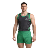 Printed Tilted Line Soldiery Men Costume Set for Artistic Gymnastics, Artistic Yoga, Mallkhamb & Other Physical Activity