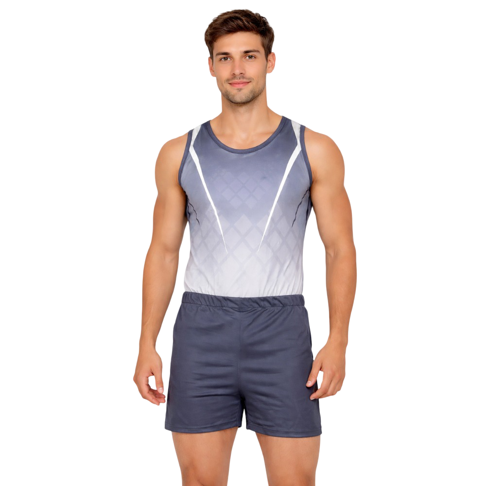 Cubic Texture Flow Leotard, Designed for Artistic Gymnastics, Artistic Yoga, Mallakhamb, and Other Physical Activities