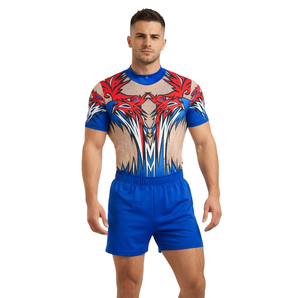 Cosmic Edge Boys Leotard With Blue Shorts