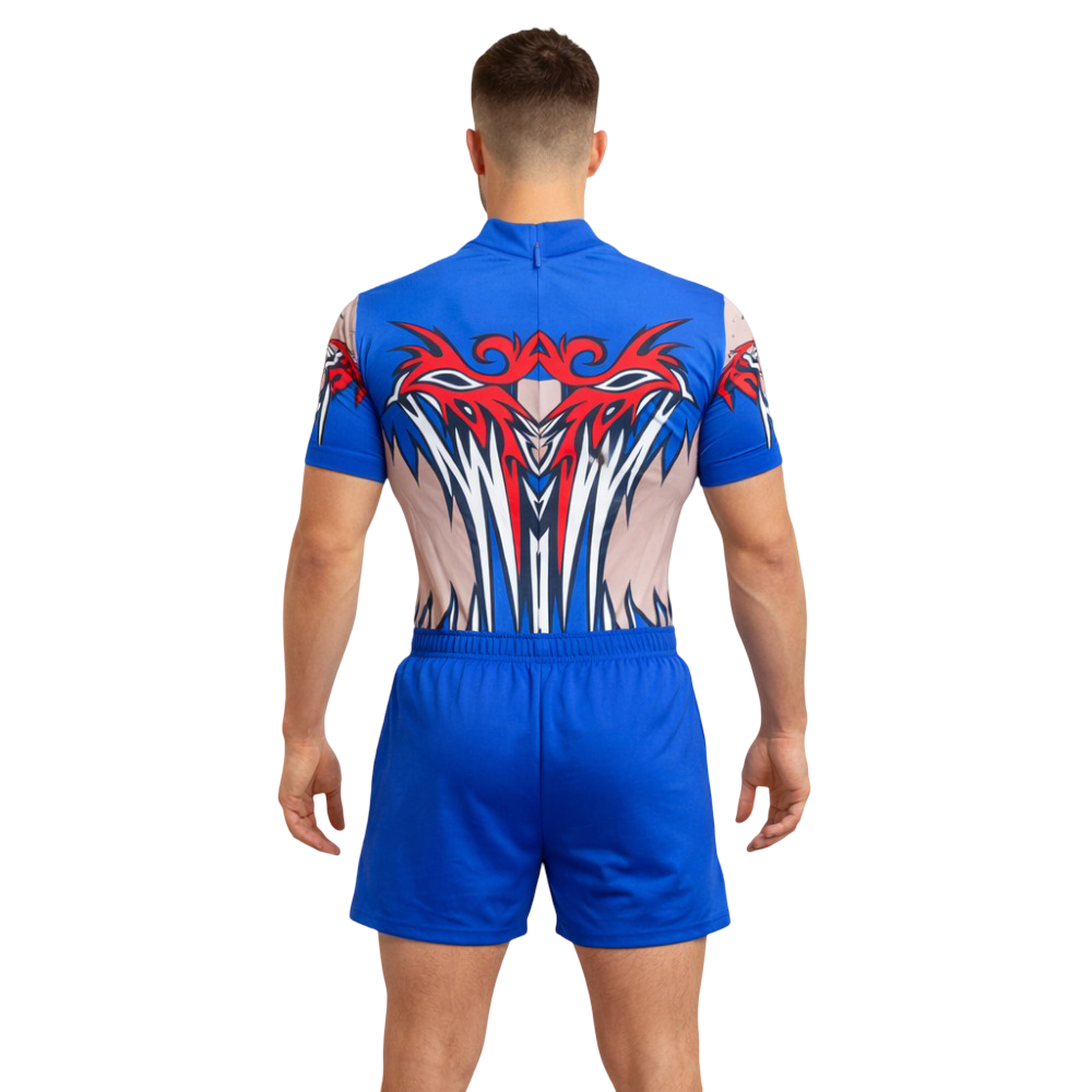 Cosmic Edge Boys Leotard With Blue Shorts