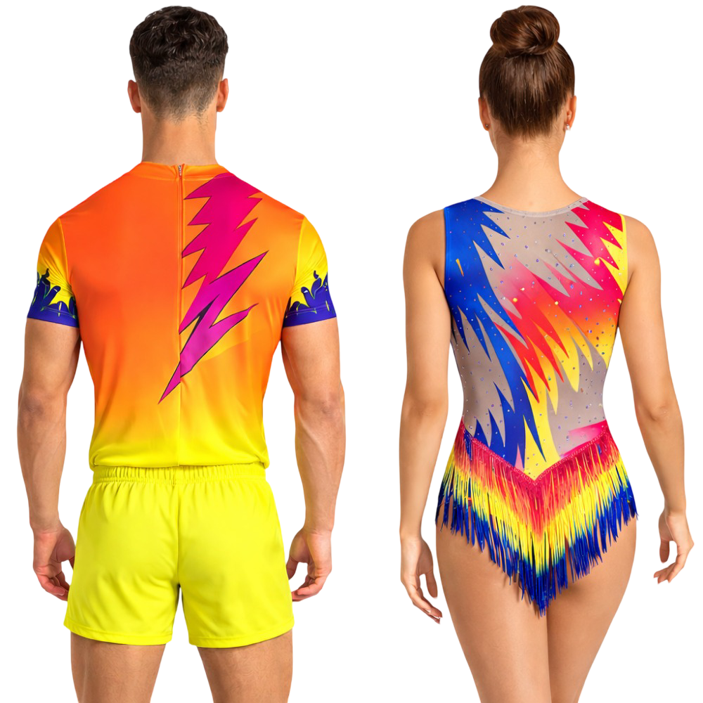 Flare And Flow Duo Costume – Matching Boys’ And Girls’ Acro And Step Up Dance Set