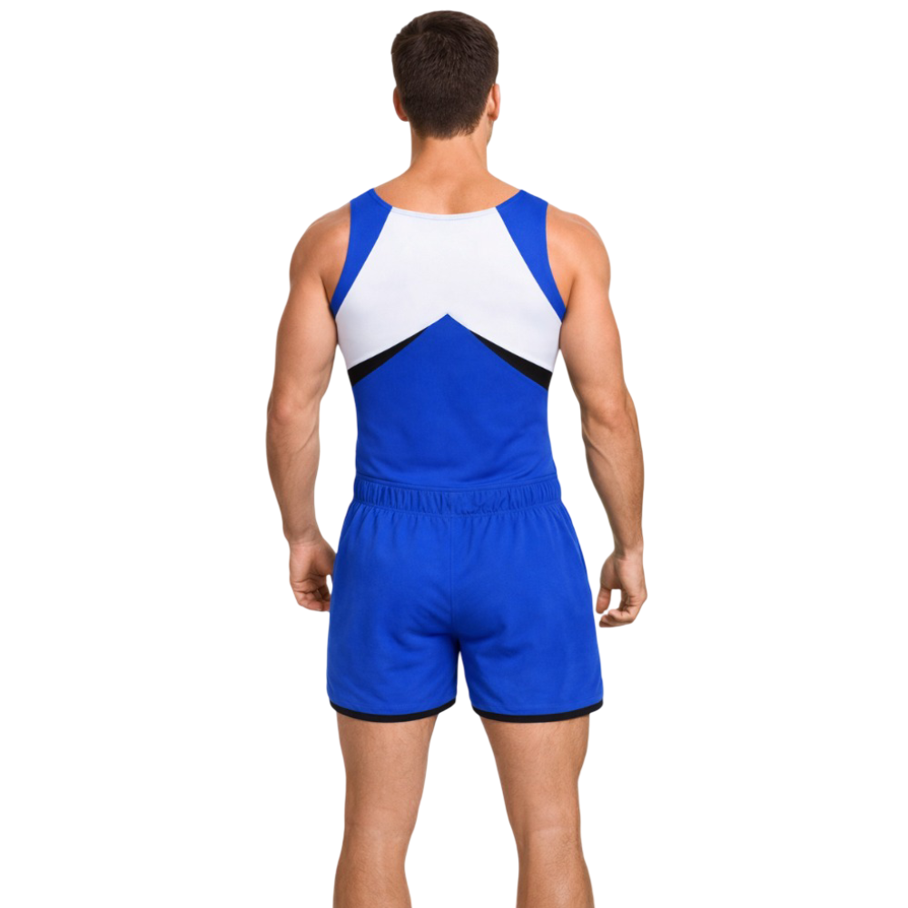 Blue Young Flow Costume Set Designed for Training and Competition for Artistic Gymnastics, Yoga, Gym Workouts, and Other Physical Activities