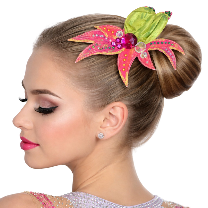 Neon Radiant hair accessory for rhythmic gymnastics